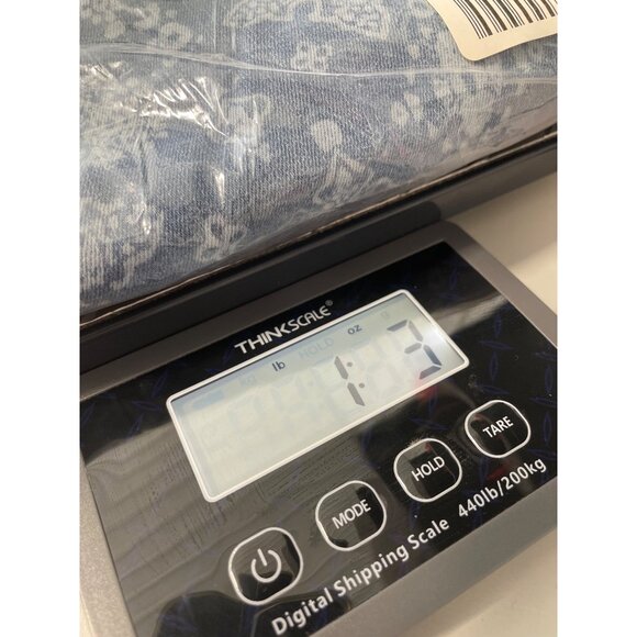 Denim and Co Printed Easy Stretch Regular Straight Jeans Womens 18 Blue Boho NEW - Picture 7 of 8